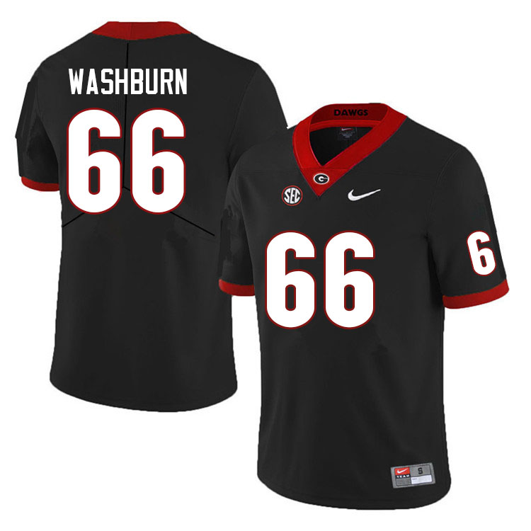 Men #66 Jonathan Washburn Georgia Bulldogs College Football Jerseys Sale-Black Anniversary - Click Image to Close